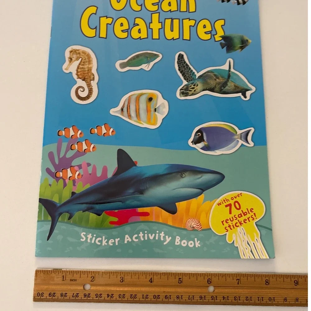 Ocean‎ Creatures Sticker Activity Book Over 70 Reusable Stickers Kids Sharks